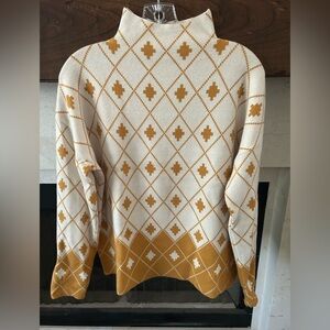 Rachel Zoe Geometric Patterned Sweater - Size L